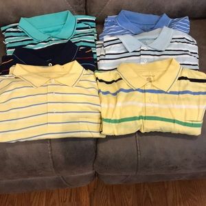6 polo shirts men size extra large short sleeve